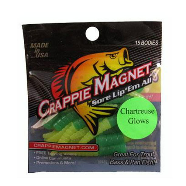 Leland Lures Crappie Magnets 2 packs 30 pc total black//chart
